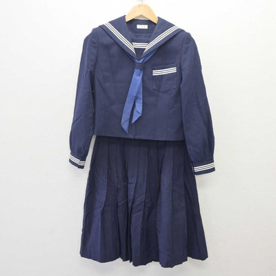 【中古】新潟県 巻東中学校 女子制服 4点 (セーラー服・スカート) sf060201