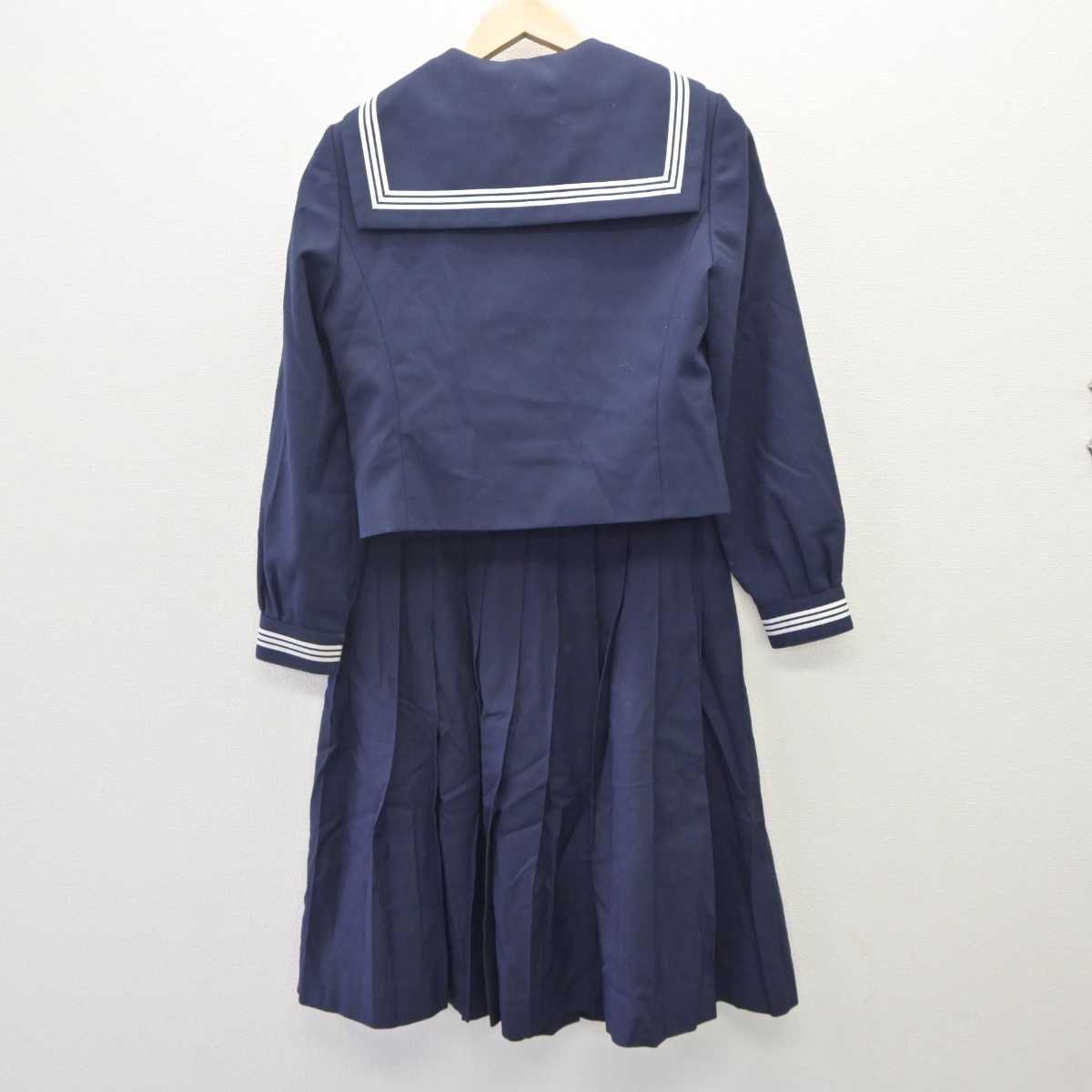 【中古】新潟県 巻東中学校 女子制服 4点 (セーラー服・スカート) sf060201