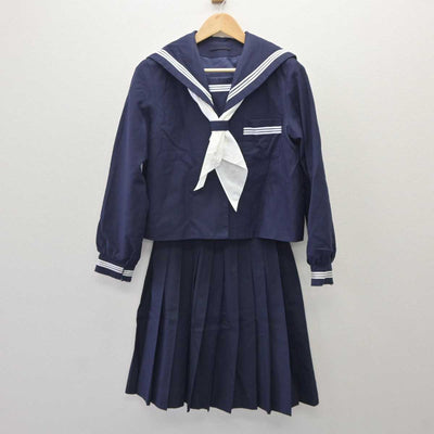 【中古】新潟県 巻東中学校 女子制服 5点 (セーラー服・スカート) sf060202