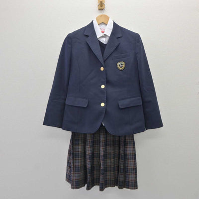 【中古】東京都 足立区立第十中学校 女子制服 4点 (ブレザー・ニット・シャツ・スカート) sf060203