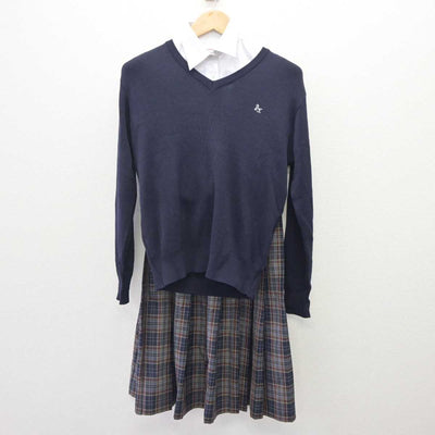 【中古】東京都 足立区立第十中学校 女子制服 4点 (ブレザー・ニット・シャツ・スカート) sf060203