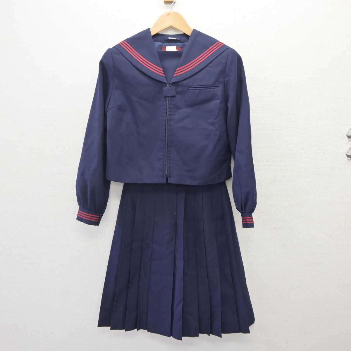 【中古】埼玉県 美原中学校 女子制服 2点 (セーラー服・スカート) sf060209