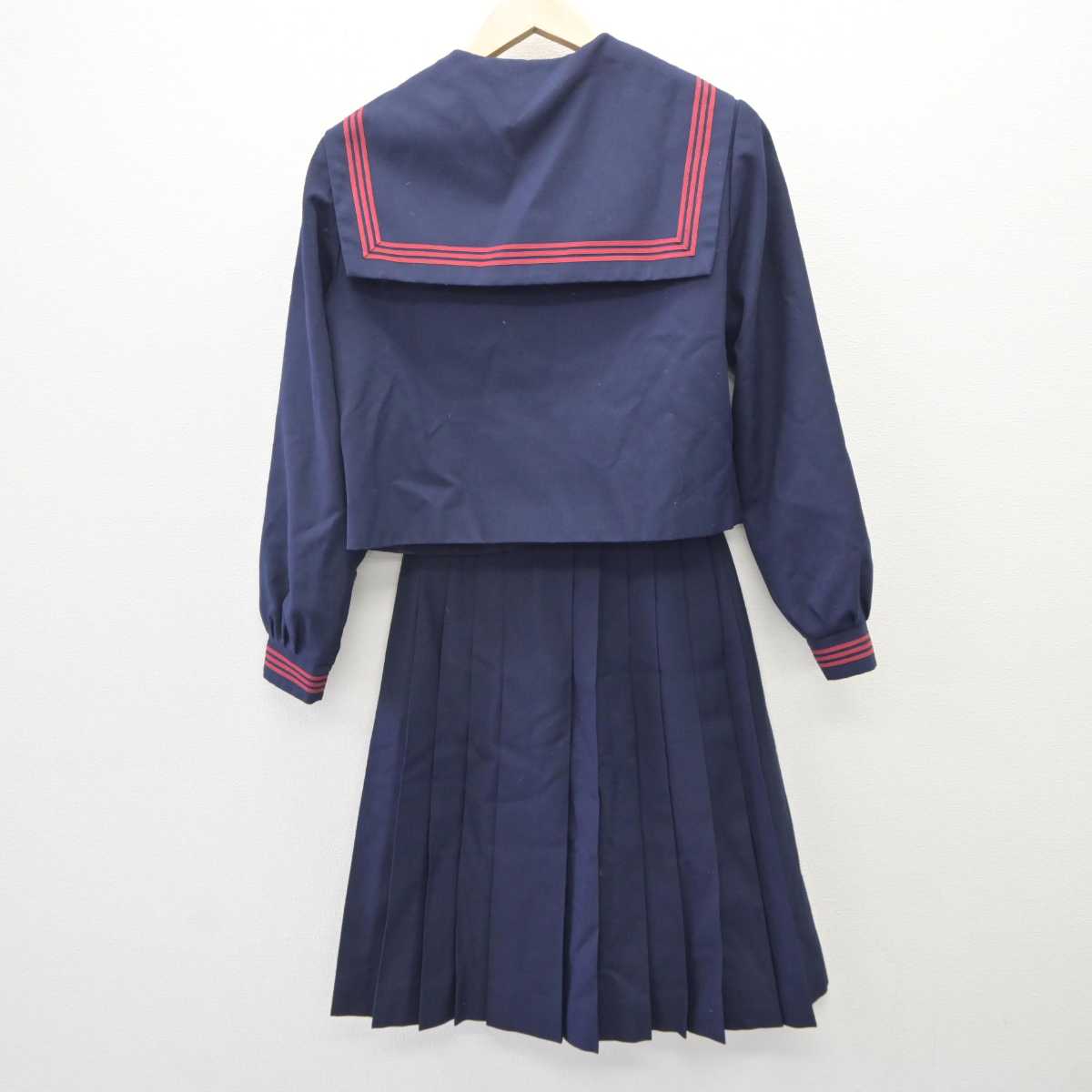 【中古】埼玉県 美原中学校 女子制服 2点 (セーラー服・スカート) sf060209