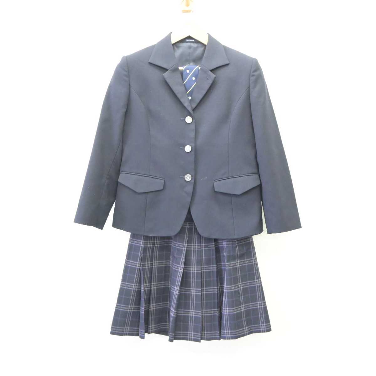 【中古】宮城県 多賀城高等学校 女子制服 4点 (ブレザー・ニット・スカート) sf060224