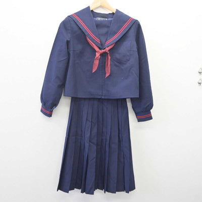 【中古】山口県 小郡中学校 女子制服 3点 (セーラー服・スカート) sf060235