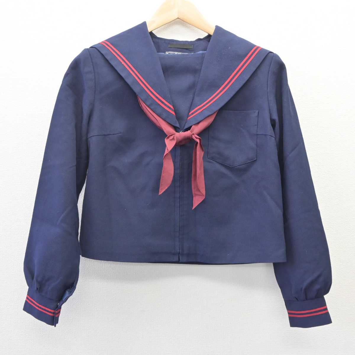 【中古】山口県 小郡中学校 女子制服 3点 (セーラー服・スカート) sf060235