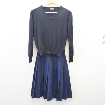 【中古】山口県 小郡中学校 女子制服 2点 (ニット・スカート) sf060236