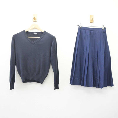 【中古】山口県 小郡中学校 女子制服 2点 (ニット・スカート) sf060236