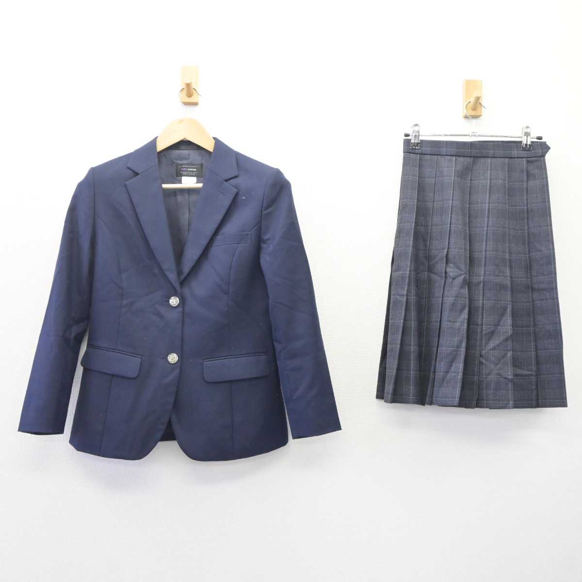 【中古】富山県 となみ野高等学校 女子制服 2点 (ブレザー・スカート) sf060245