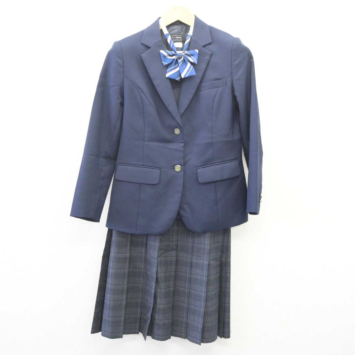 【中古】富山県 となみ野高等学校 女子制服 3点 (ブレザー・スカート) sf060246