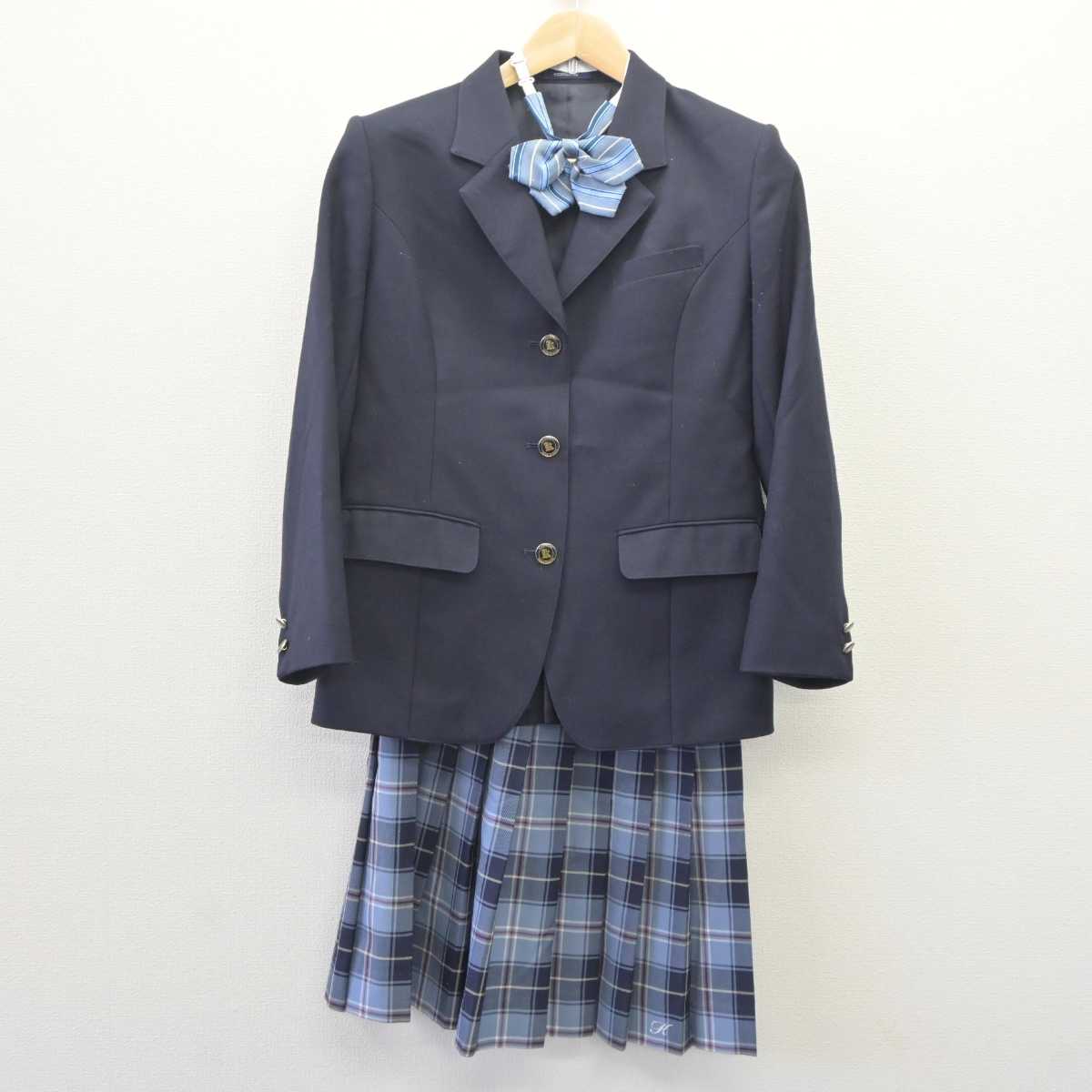 【中古】京都府 亀岡高等学校 女子制服 3点 (ブレザー・スカート) sf060252