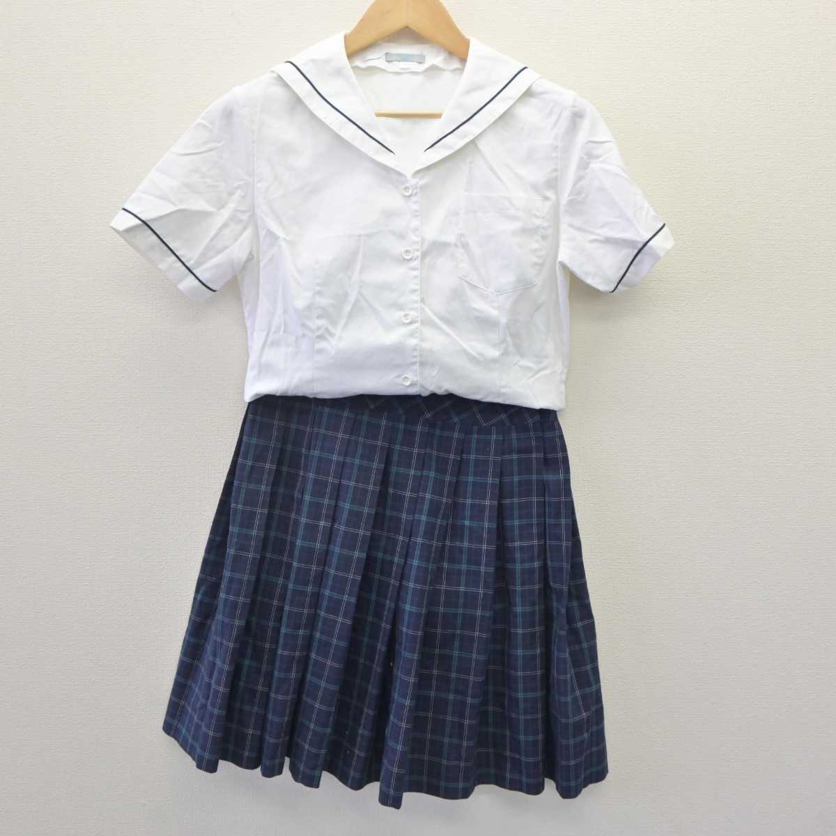 【中古】大阪府 賢明学院高等学校 女子制服 2点 (シャツ・スカート) sf060256