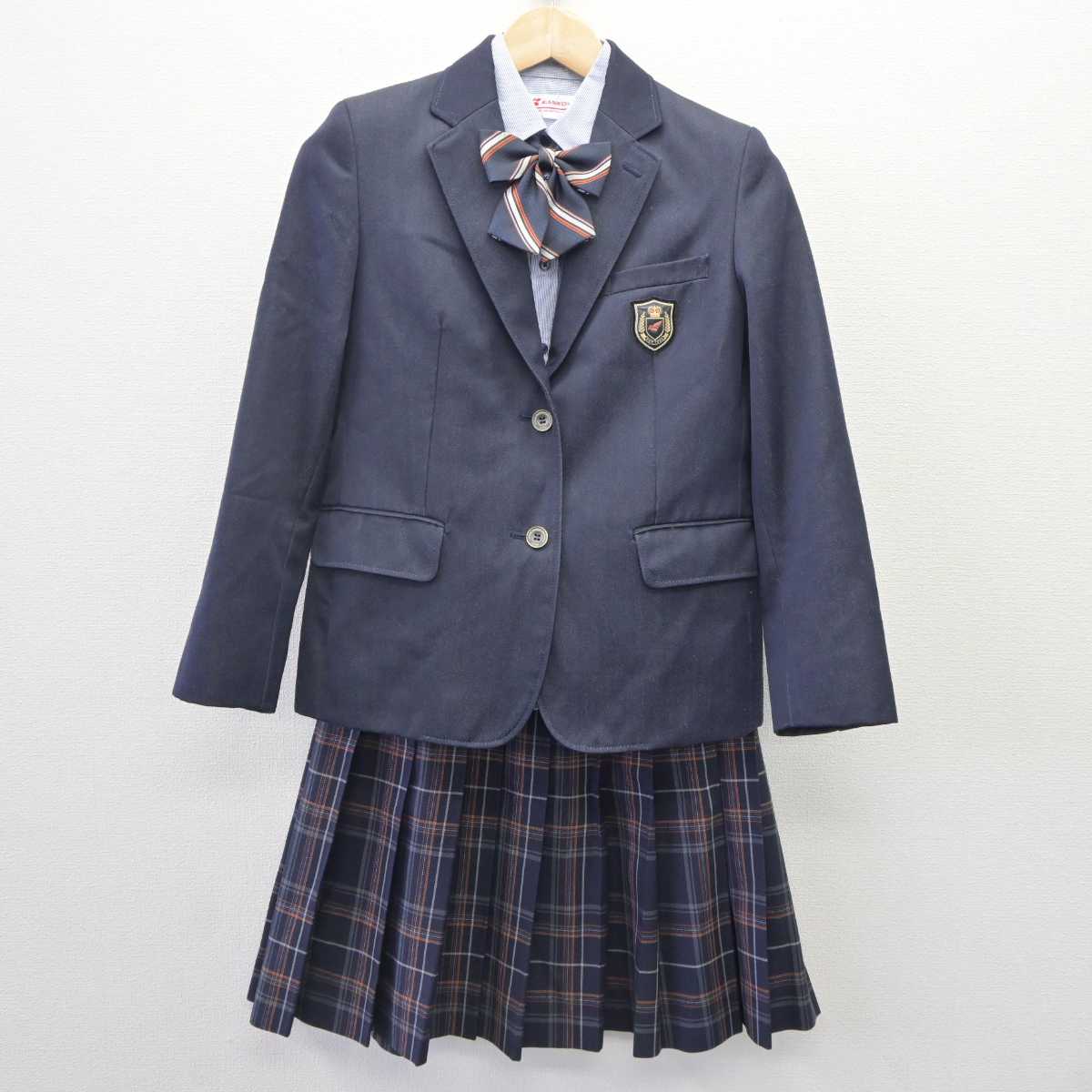 【中古】北海道 北海道科学大学高等学校 女子制服 4点 (ブレザー・シャツ・スカート) sf060264