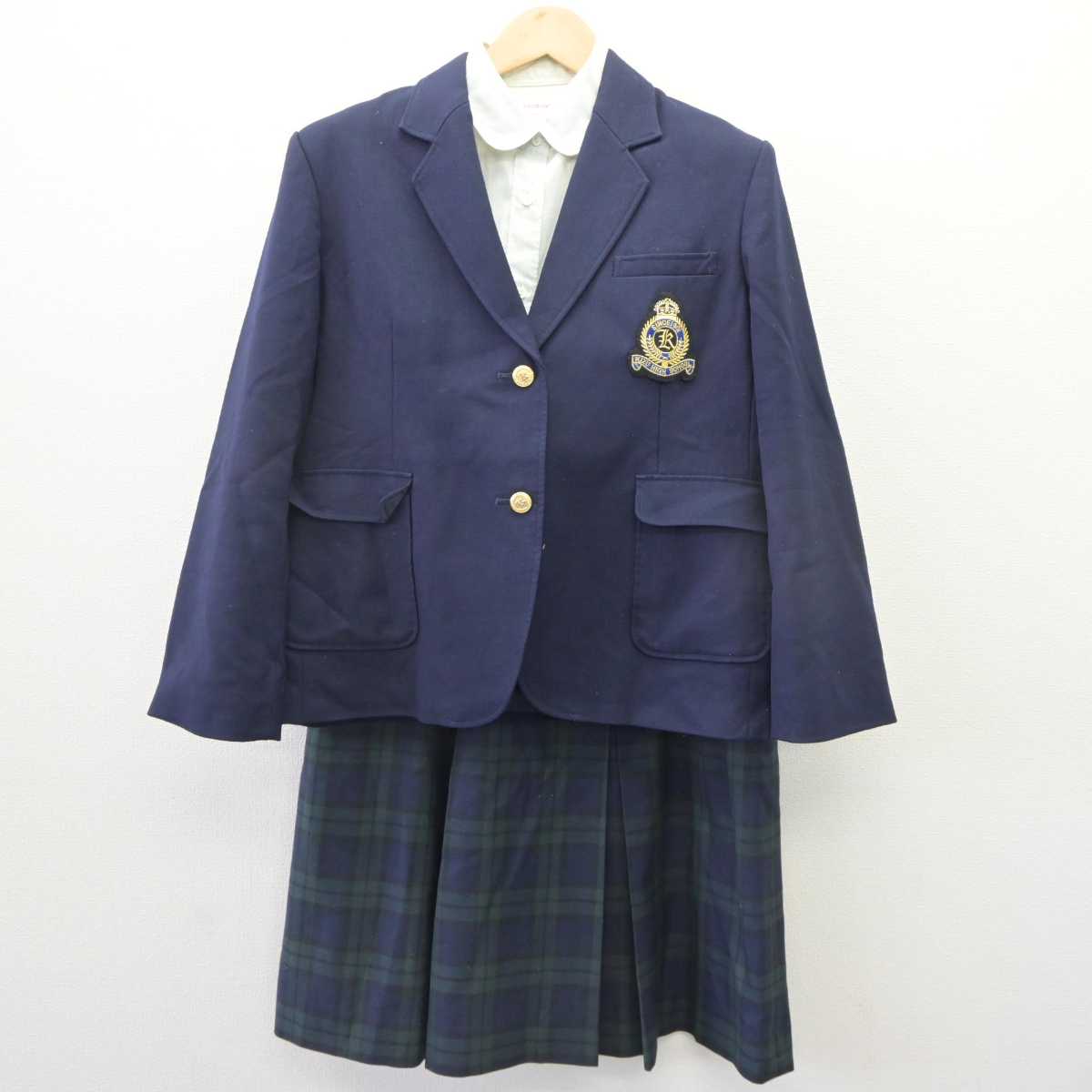 【中古】京都府 木津高等学校 女子制服 3点 (ブレザー・シャツ・スカート) sf060267