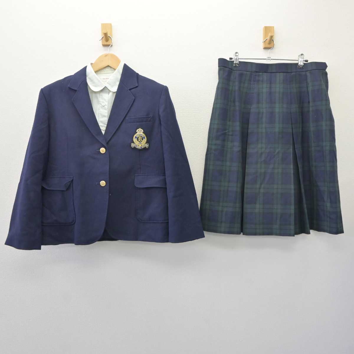 【中古】京都府 木津高等学校 女子制服 3点 (ブレザー・シャツ・スカート) sf060267