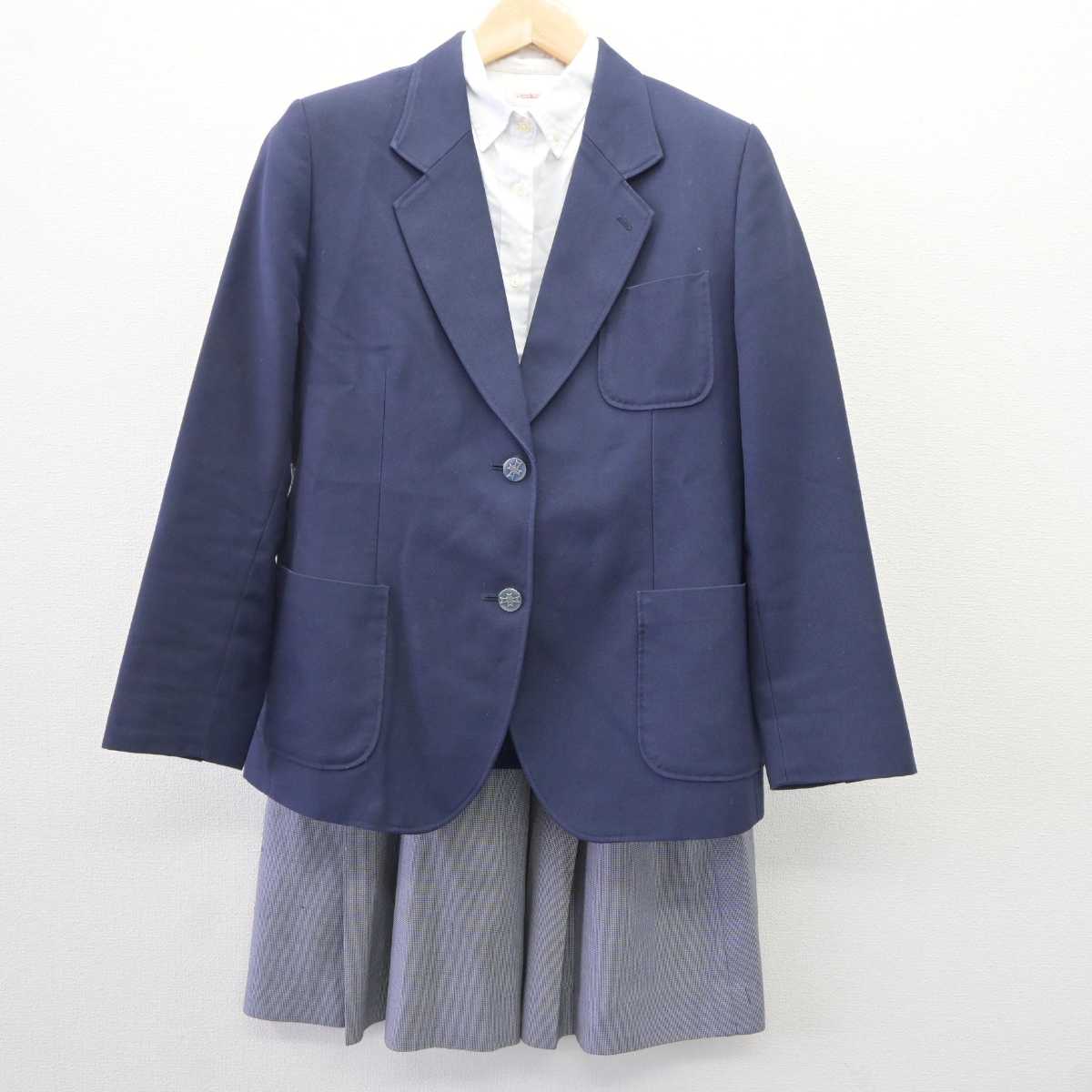 【中古】京都府 精華中学校 女子制服 4点 (ブレザー・シャツ・シャツ・スカート) sf060272