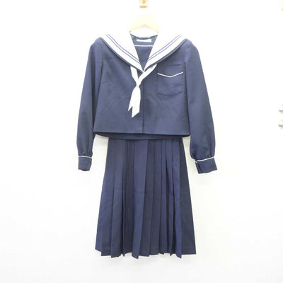 【中古】静岡県 蜆塚中学校 女子制服 3点 (セーラー服・スカート) sf060277