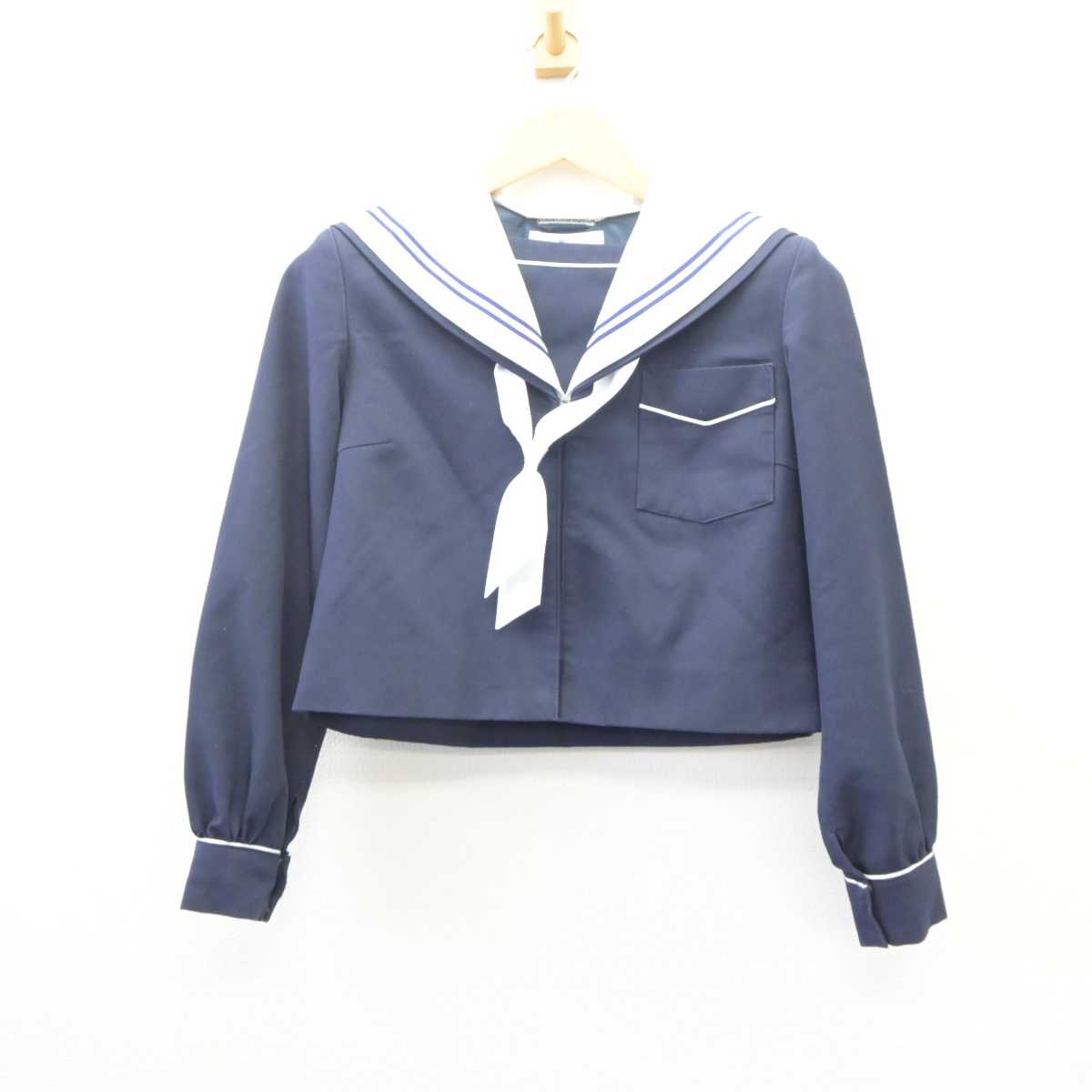 【中古】静岡県 蜆塚中学校 女子制服 3点 (セーラー服・スカート) sf060277