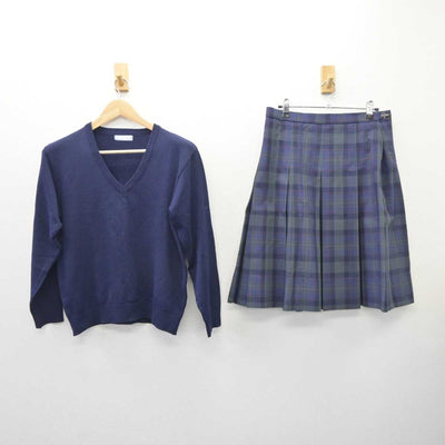 【中古】大阪府 枚方市立楠葉中学校 女子制服 2点 (ニット・スカート) sf060295