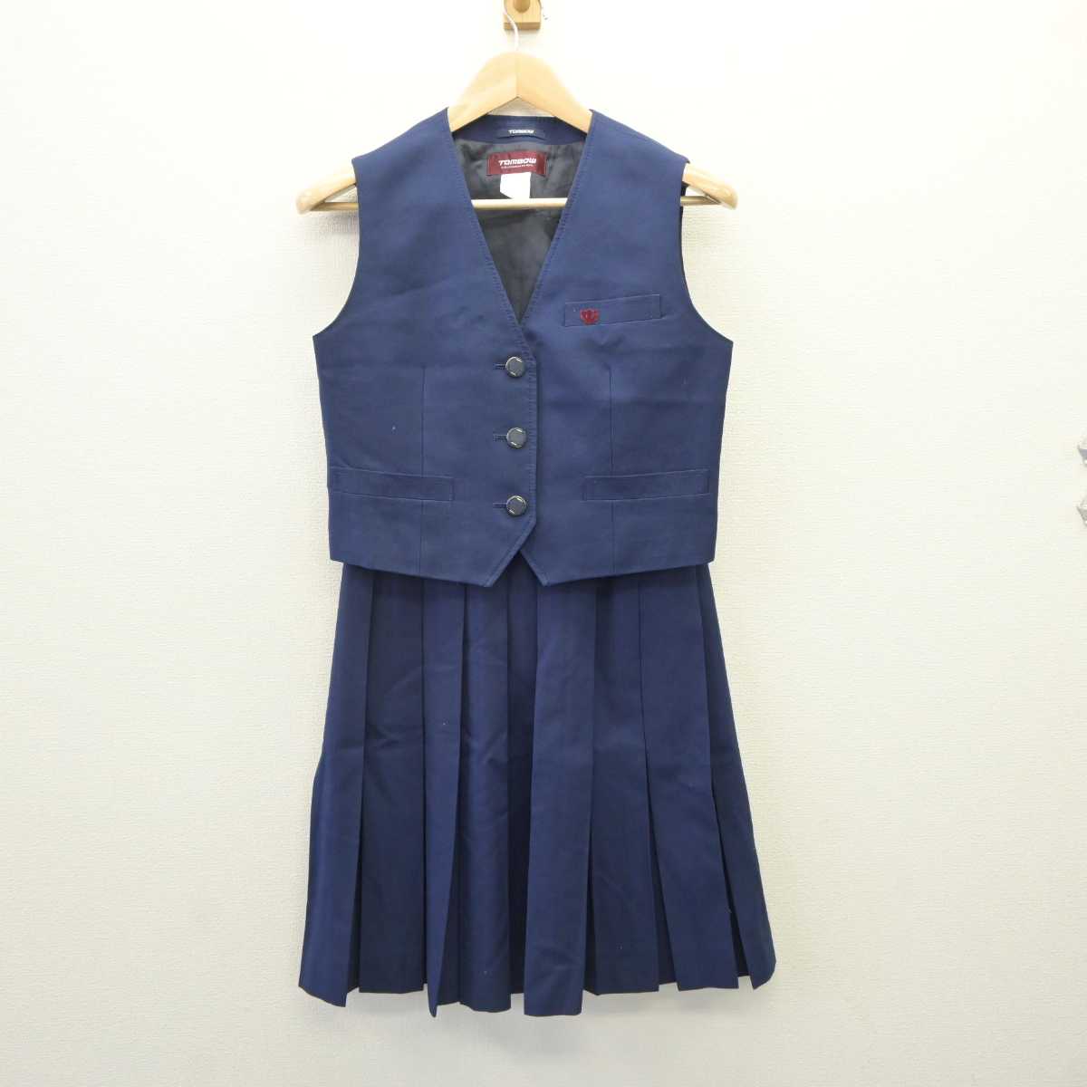 【中古】愛知県 日進西高等学校 女子制服 3点 (ベスト・スカート・スカート) sf060299