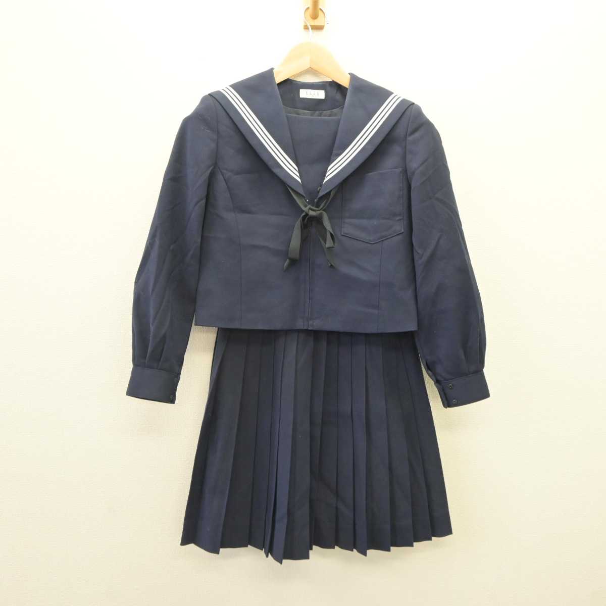 【中古】愛知県 一宮西高等学校 女子制服 3点 (セーラー服・スカート) sf060311