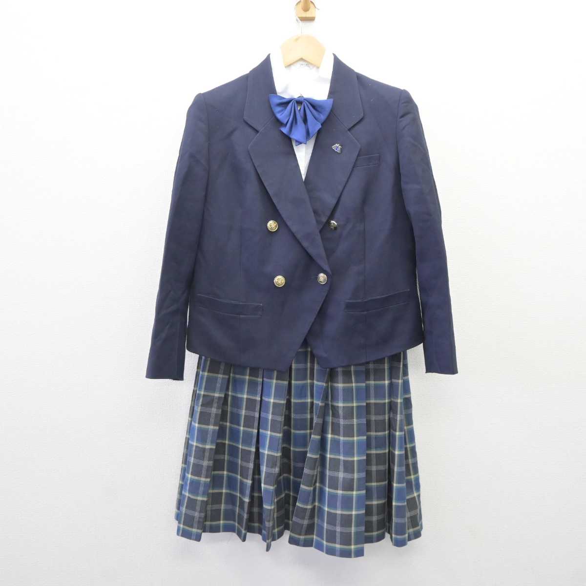 【中古】群馬県 渋川青翠高等学校 女子制服 4点 (ブレザー・シャツ・スカート) sf060318