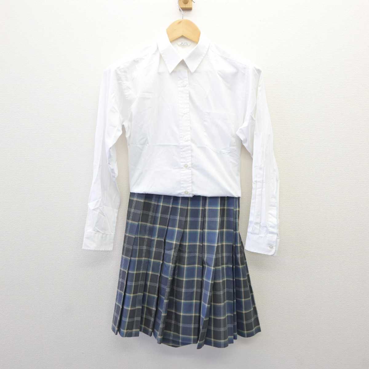 【中古】群馬県 渋川青翠高等学校 女子制服 2点 (シャツ・スカート) sf060319