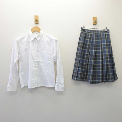 【中古】群馬県 渋川青翠高等学校 女子制服 2点 (シャツ・スカート) sf060319