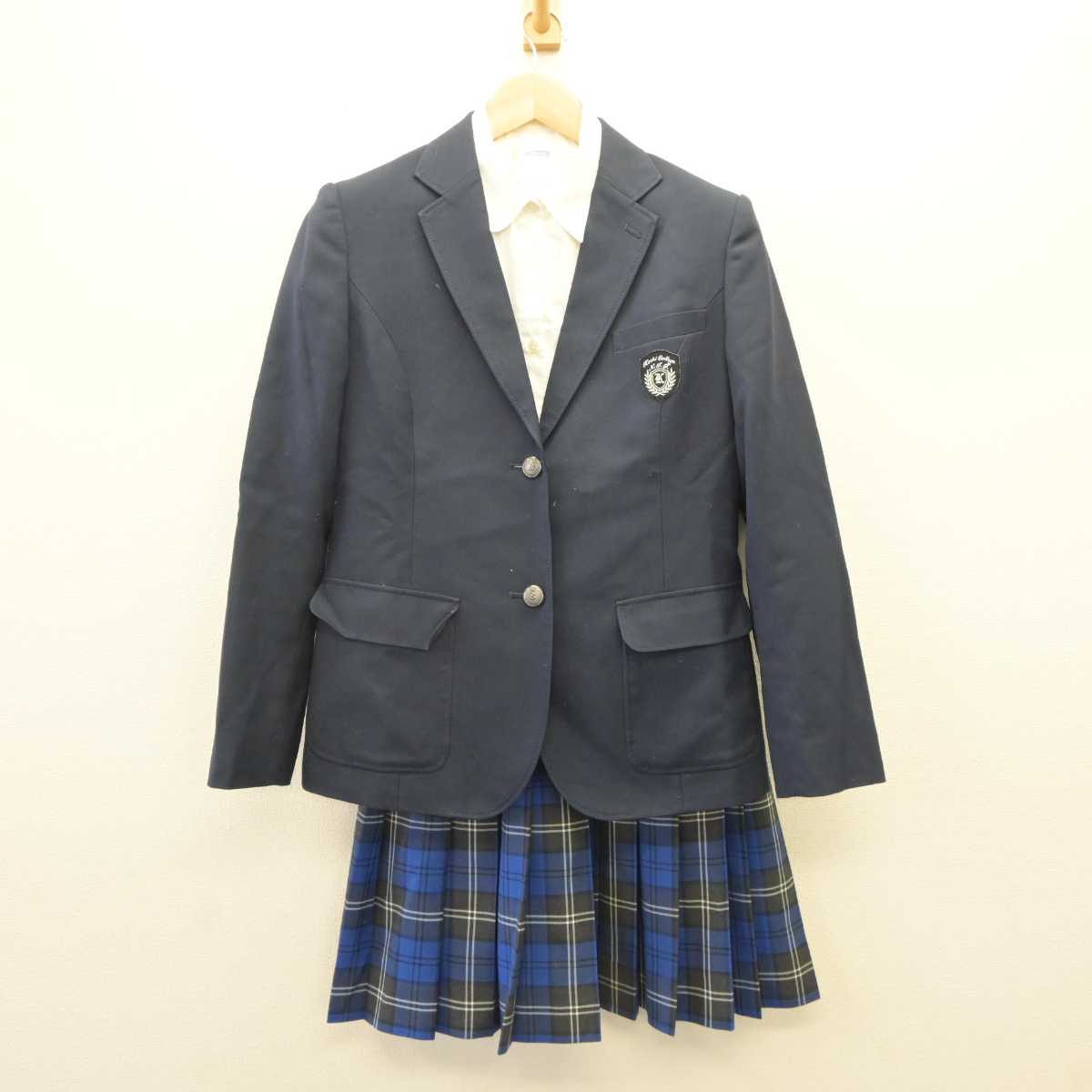 【中古】高知県 高知工業高等専門学校 女子制服 4点 (ブレザー・ニットベスト・シャツ・スカート) sf060323