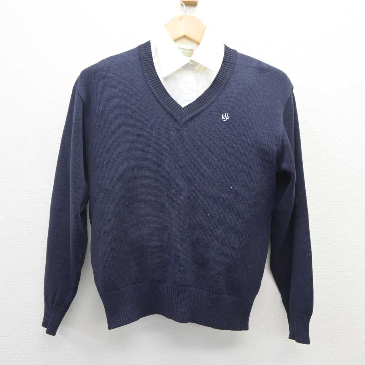 【中古】埼玉県 草加高等学校 女子制服 2点 (シャツ・ニット) sf060342