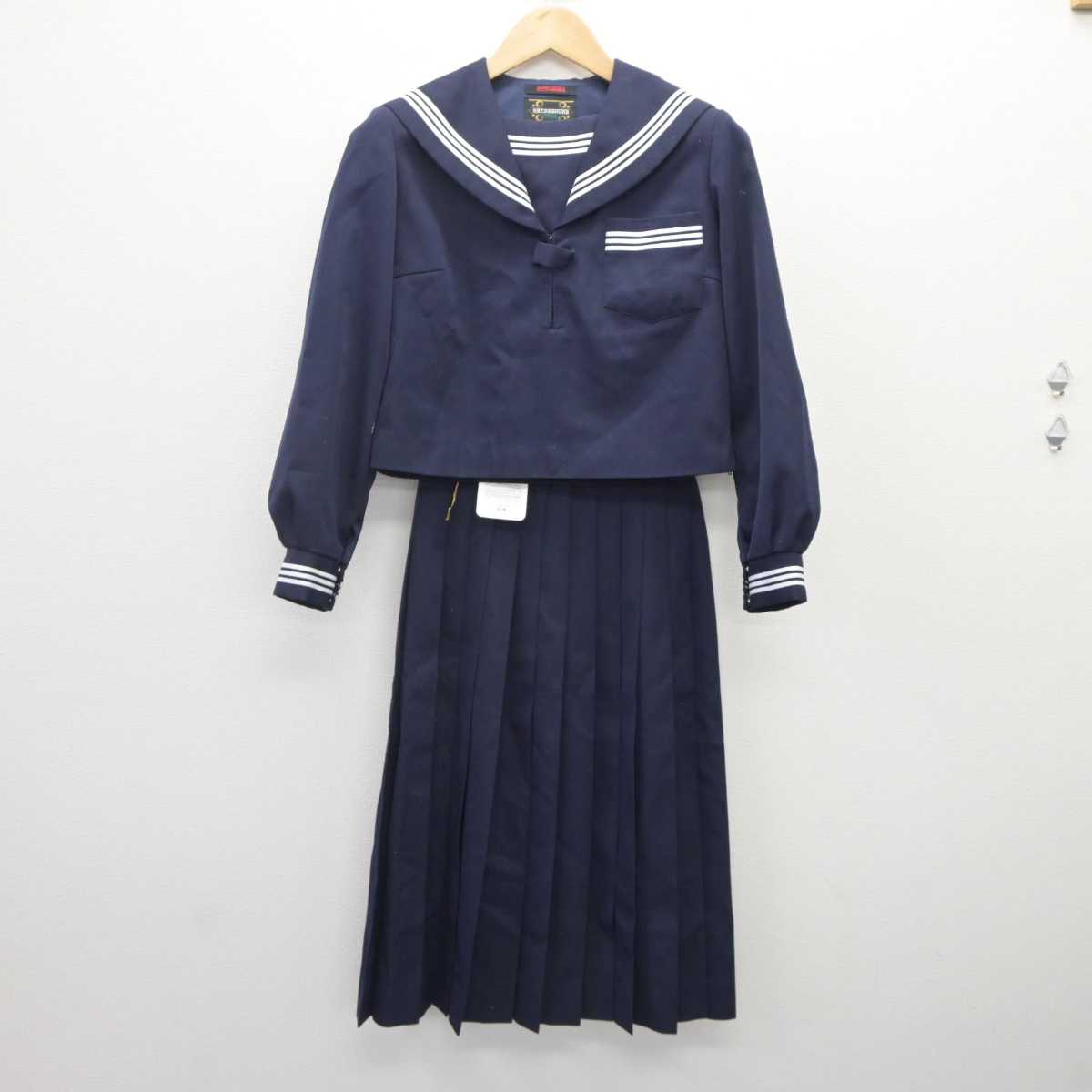 【中古】岡山県 灘崎中学校 女子制服 2点 (セーラー服・スカート) sf060345