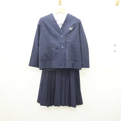 【中古】埼玉県 本庄東中学校 女子制服 3点 (ブレザー・シャツ・スカート) sf060365