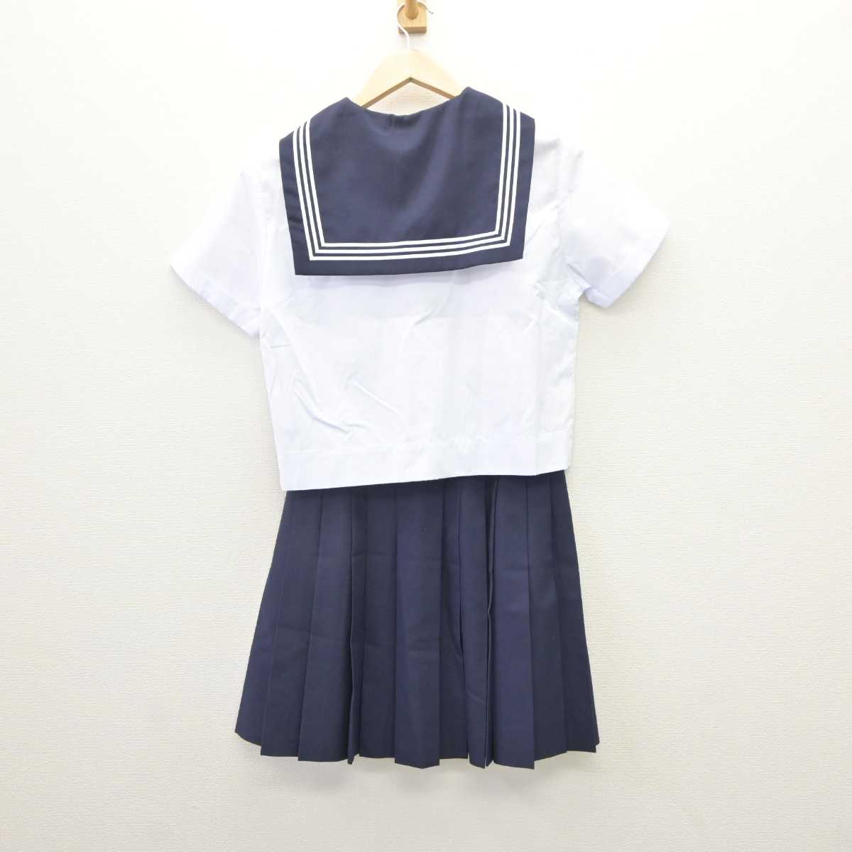 【中古】東京都 駒場高等学校 女子制服 2点 (セーラー服・スカート) sf060390