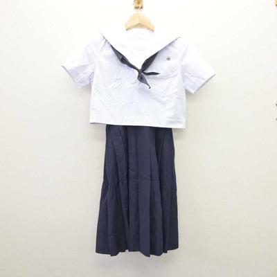 【中古】福岡県 筑紫女学園中学・高等学校 女子制服 4点 (セーラー服・スカート) sf060395