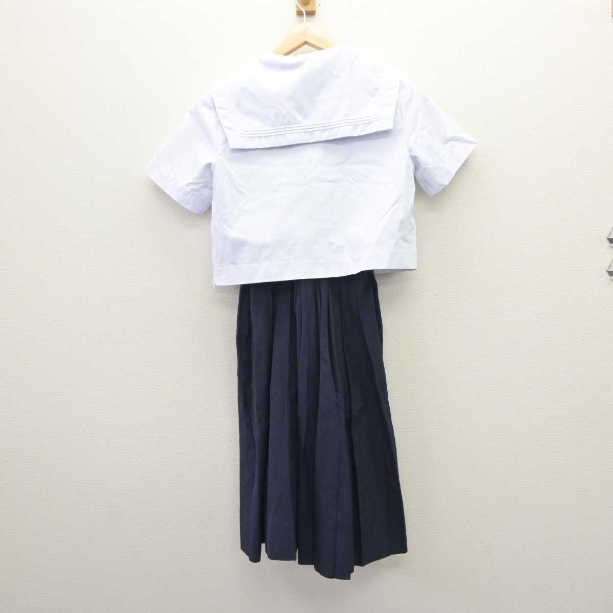 【中古】福岡県 筑紫女学園中学・高等学校 女子制服 4点 (セーラー服・スカート) sf060395