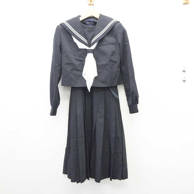 【中古】愛媛県 新居浜北中学校 女子制服 3点 (セーラー服・ジャンパースカート) sf060399