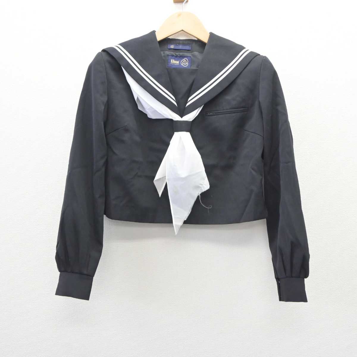 【中古】愛媛県 新居浜北中学校 女子制服 3点 (セーラー服・ジャンパースカート) sf060399