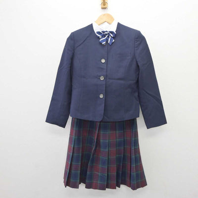 【中古】福岡県 筑陽学園高等学校 女子制服 5点 (ブレザー・ニット・シャツ・スカート) sf060405