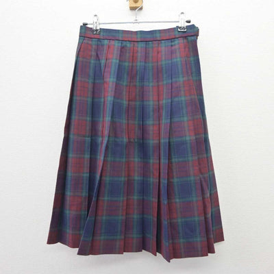 【中古】福岡県 筑陽学園高等学校 女子制服 2点 (ニットベスト・スカート) sf060406