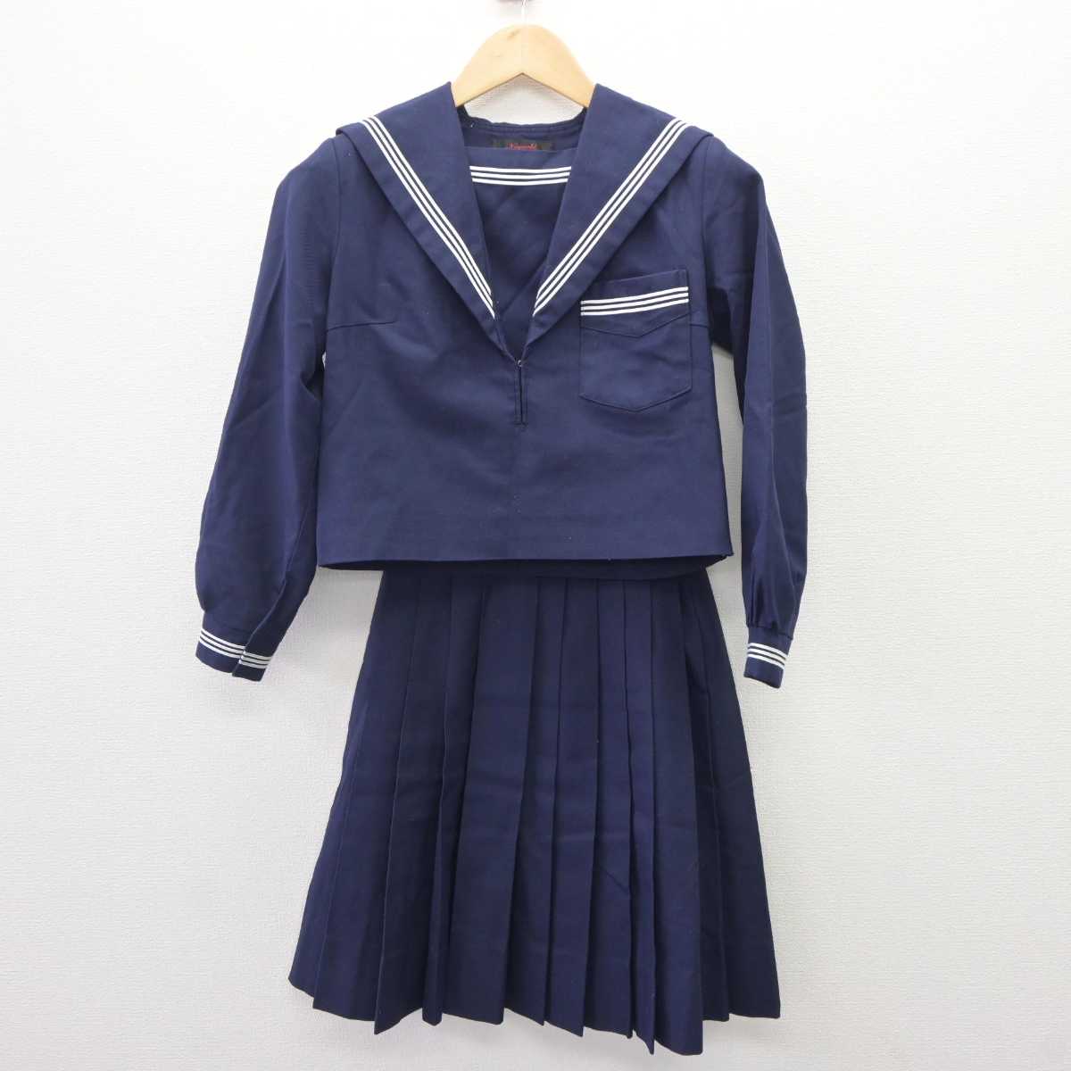 【中古】大阪府 佐野中学校 女子制服 2点 (セーラー服・スカート) sf060415