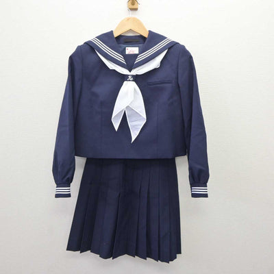 【中古】神奈川県 国府中学校 女子制服 3点 (セーラー服・スカート) sf060422