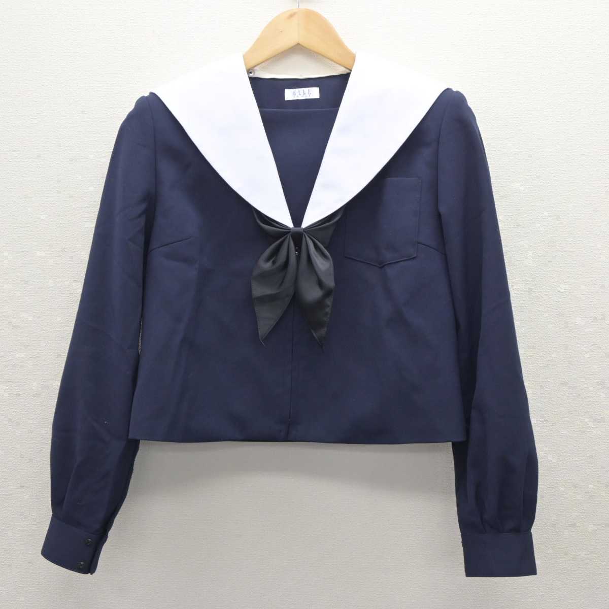 【中古】岐阜県 各務原中央中学校 女子制服 3点 (セーラー服・スカート) sf060440