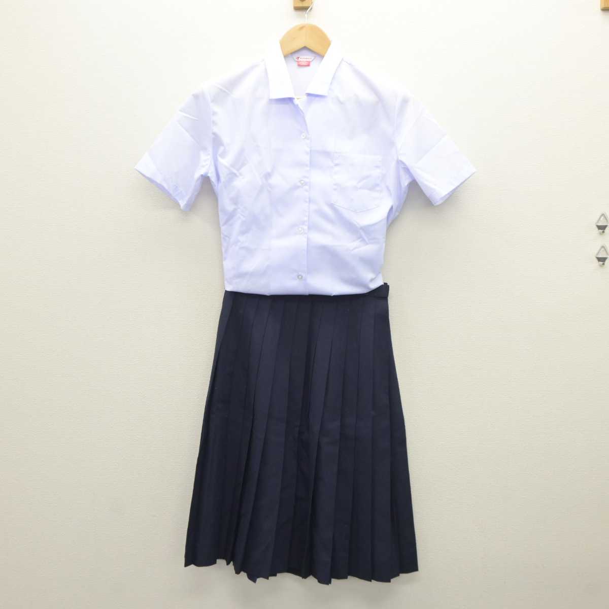 【中古】岐阜県 各務原中央中学校 女子制服 2点 (シャツ・スカート) sf060441