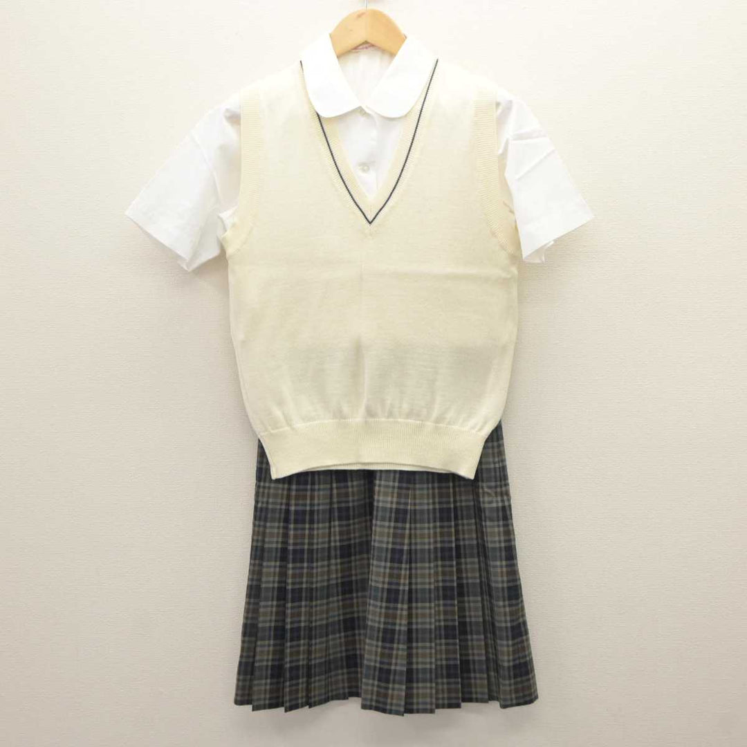 中古】埼玉県 桜木中学校/旧制服 女子制服 3点 (ニットベスト・シャツ・スカート) sf060446 | 中古制服通販パレイド