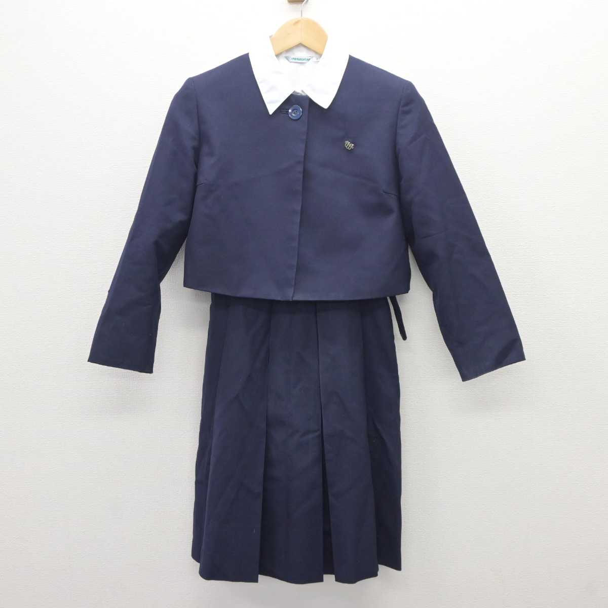 【中古】長崎県 純心中学校・純心女子高等学校 女子制服 4点 (ブレザー・シャツ・ジャンパースカート) sf060450