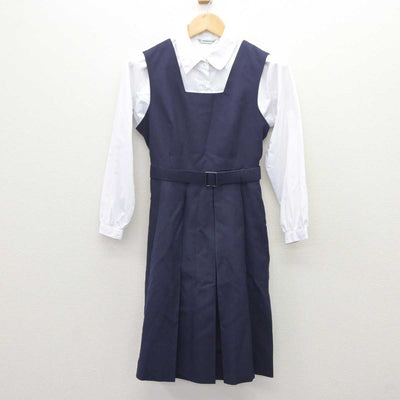 【中古】長崎県 純心中学校・純心女子高等学校 女子制服 4点 (ブレザー・シャツ・ジャンパースカート) sf060450