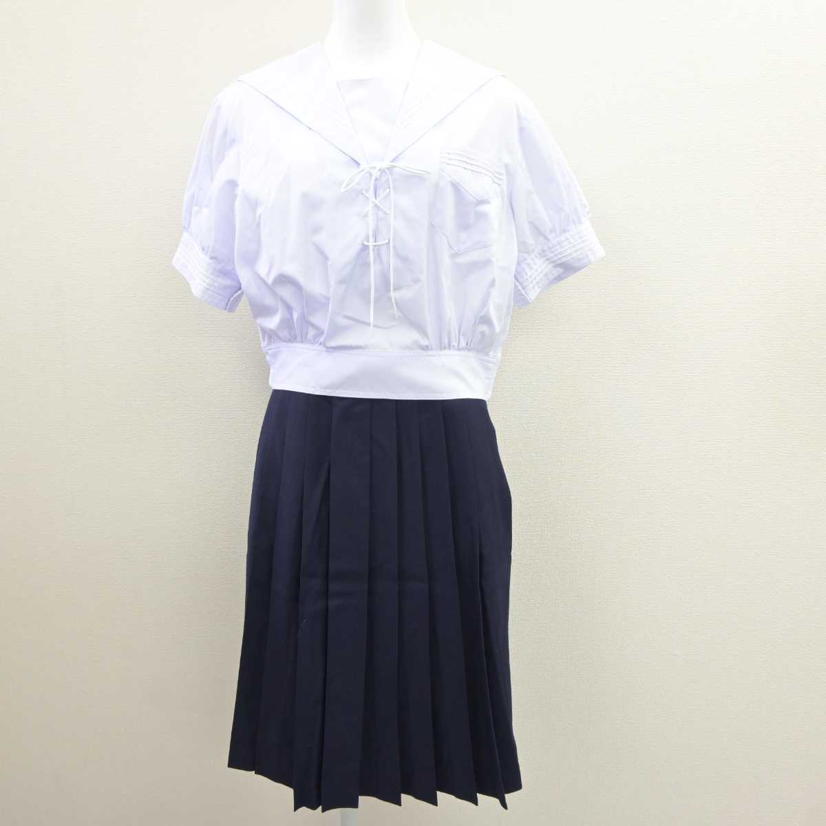 【中古】兵庫県 神戸山手女子中学校 女子制服 3点 (セーラー服・スカート) sf060476