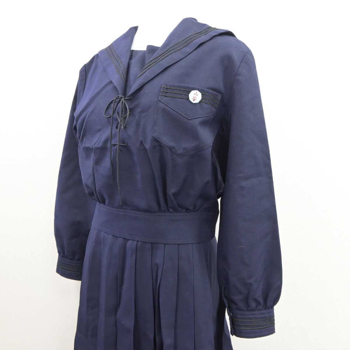 【中古】兵庫県 神戸山手女子中学校 女子制服 4点 (セーラー服・スカート) sf060477