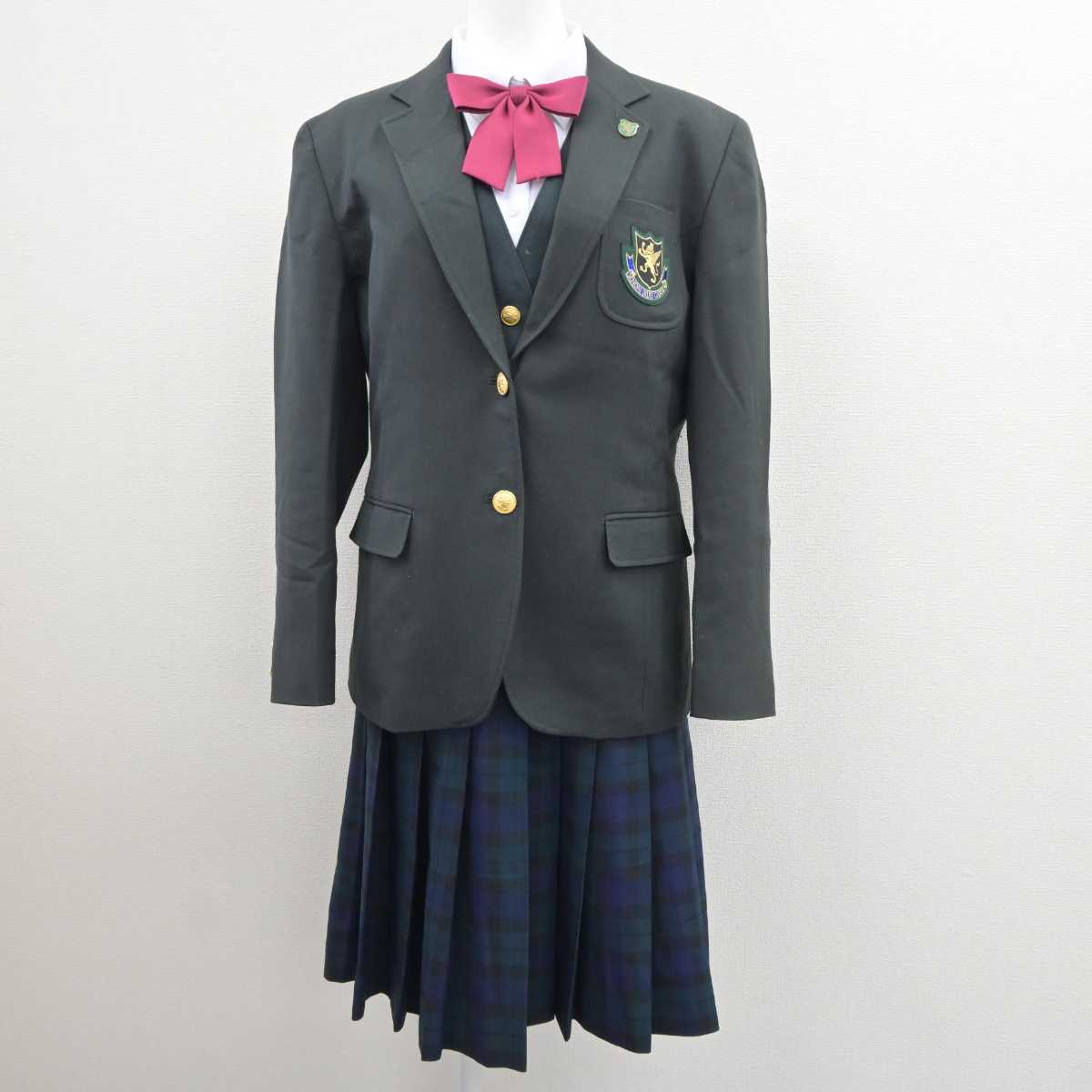 【中古】宮城県 仙台育英学園高等学校 女子制服 6点 (ブレザー・シャツ・ベスト・スカート) sf060481