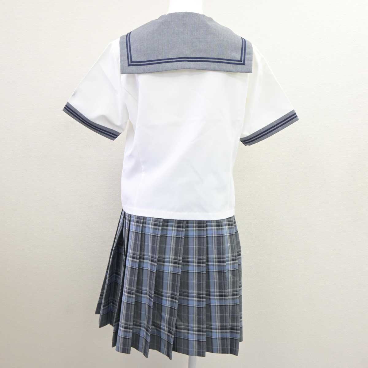 【中古】広島県 進徳女子高等学校 女子制服 5点 (セーラー服・セーラー服・スカート) sf060493